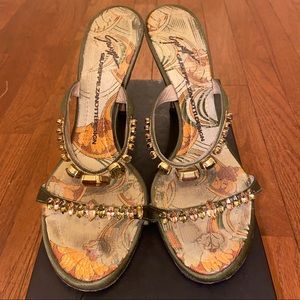 AUTH Giuseppe Zanotti Embellished Heeled Sandals